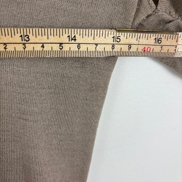 Vintage Burberry Ruffle Zip Sweater Merino Wool Silk S - Picture 12 of 12